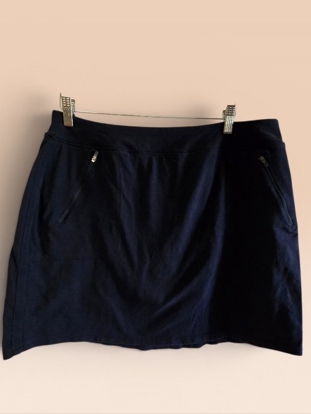 Talbots Navy  Skort with Zip Pockets